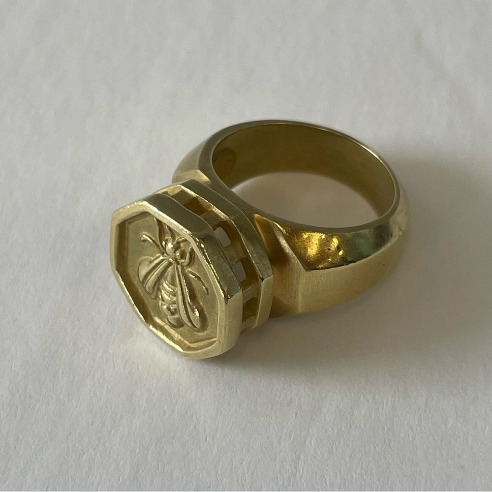 Slane & Slane 18k solid yellow gold Bee Ring size 7